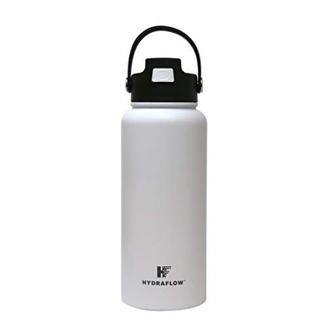 HYDRAFLOW Hybrid Bottle with Pop Up Straw, 34 oz - White-840034218060-LR-356187-1-LR eShop
