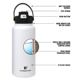 HYDRAFLOW Hybrid Bottle with Pop Up Straw, 34 oz - White-840034218060-LR-356187-3-LR eShop