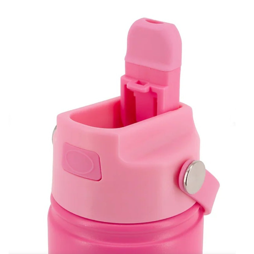 HYDRAFLOW Hybrid Kids Water Bottle with Flip Straw Lid and Boot - Bubblegum Bliss, 14 oz-197549315389-LR-356240-2-LR eShop