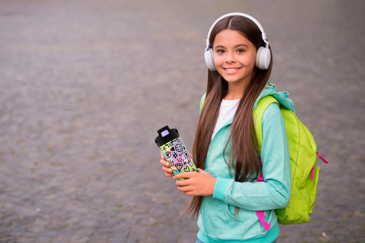 HYDRAFLOW Kids Hybrid Bottle with Boot, 14 oz - Retro Girl-840034296723-LR-356190-4-LR eShop