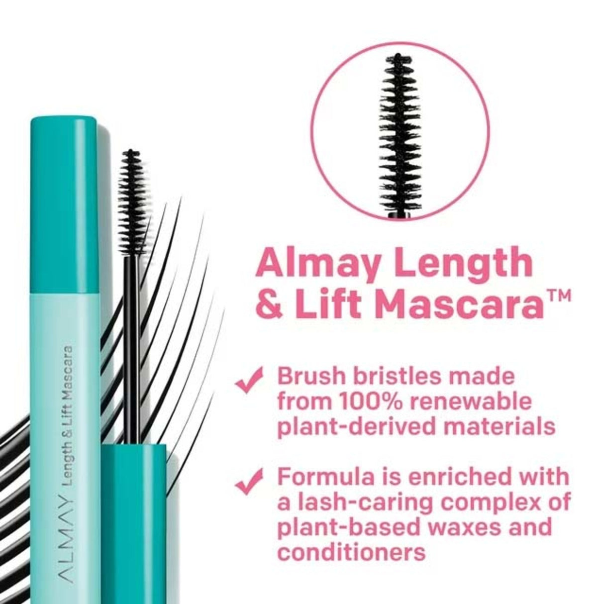 Almay Length & Lift Mascara - Waterproof Black, 0.24 fl oz