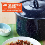 Imusa Blue Enamel Stock Pot with Lid, 12 Quart-094046100619-LR-276790-6-LR eShop