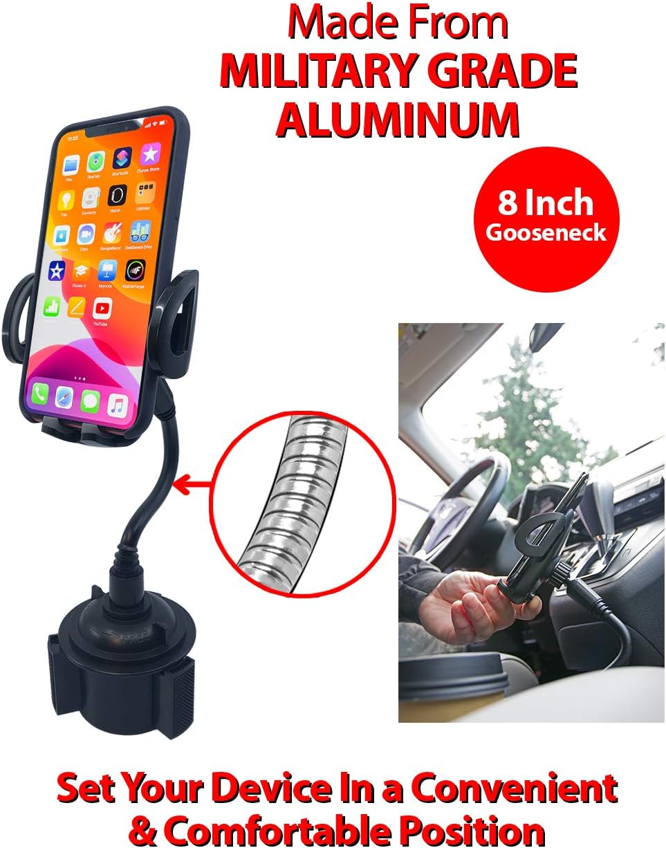 InvenTel Universal Cup Holder Phone Mount - Black-857401007721-LR-340937-4-LR eShop