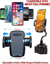 InvenTel Universal Cup Holder Phone Mount - Black-857401007721-LR-340937-7-LR eShop