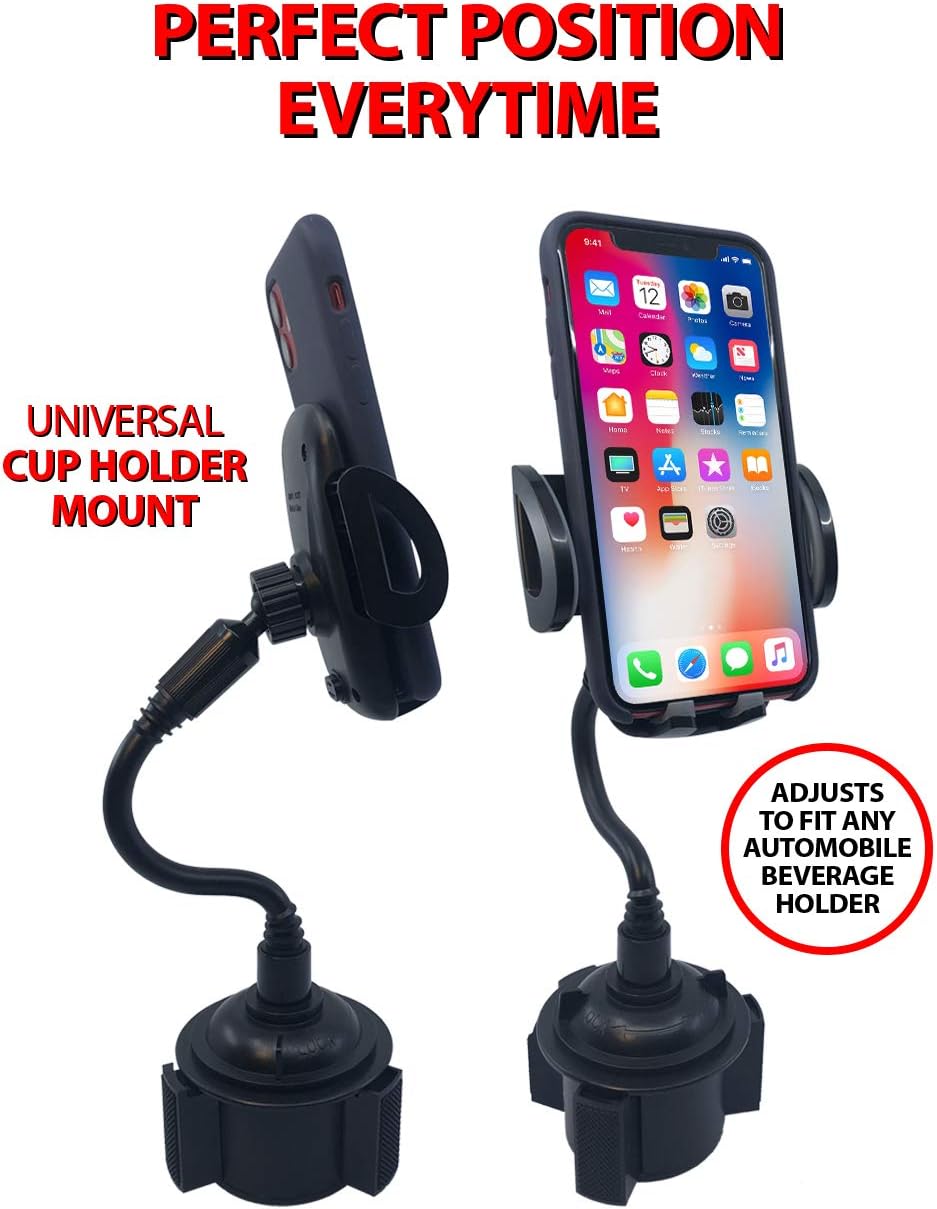 InvenTel Universal Cup Holder Phone Mount - Black-857401007721-LR-340937-9-LR eShop