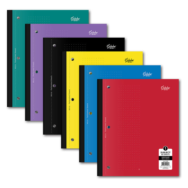 iScholar 1 Subject Coil-less Wide Ruled Notebook - Assorted Colors, 10.5″ x 8″-816124017097-LR-240363-1-LR eShop