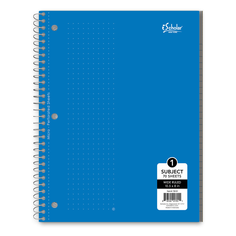 iScholar 1 Subject Wide Ruled Notebook - Assorted Colors-816124017011-LR-214101-5-LR eShop