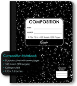 iScholar Black and White Marble Composition Book - College Ruled, 100 Sheets-816124011095-LR-161106-3-LR eShop