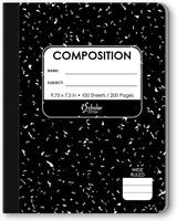iScholar Black and White Marble Composition Book - Wide Ruled, 100 Sheets-816124011002-LR-115314-1-LR eShop