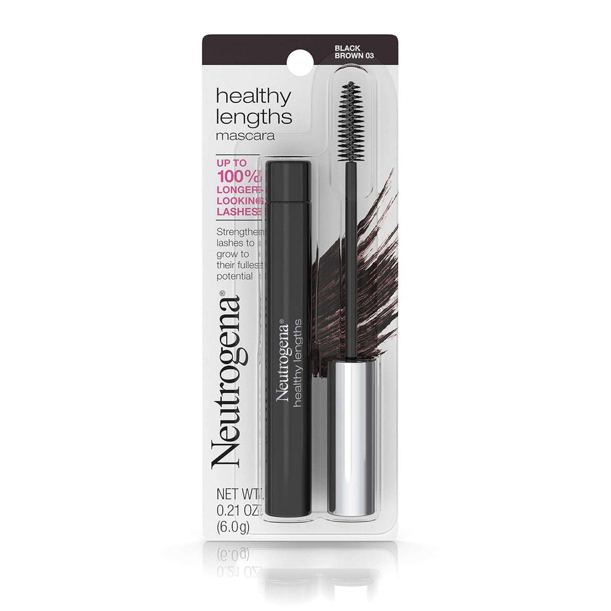 Neutrogena Healthy Lengths Lengthening Mascara, Black/Brown, .21 oz