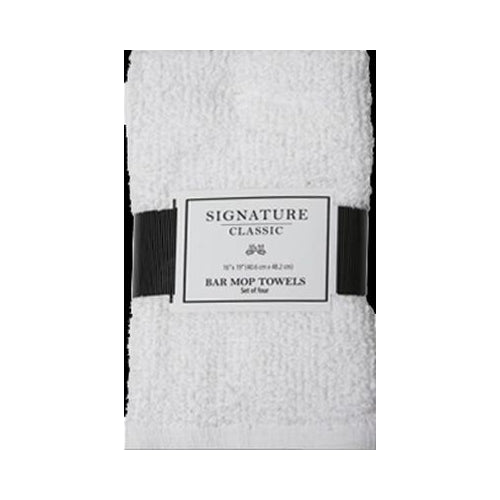 J&M Home Fashions Bar Mop Towel White 16" x 19", 4-pack-034137041568-LR-188946-1-LR eShop