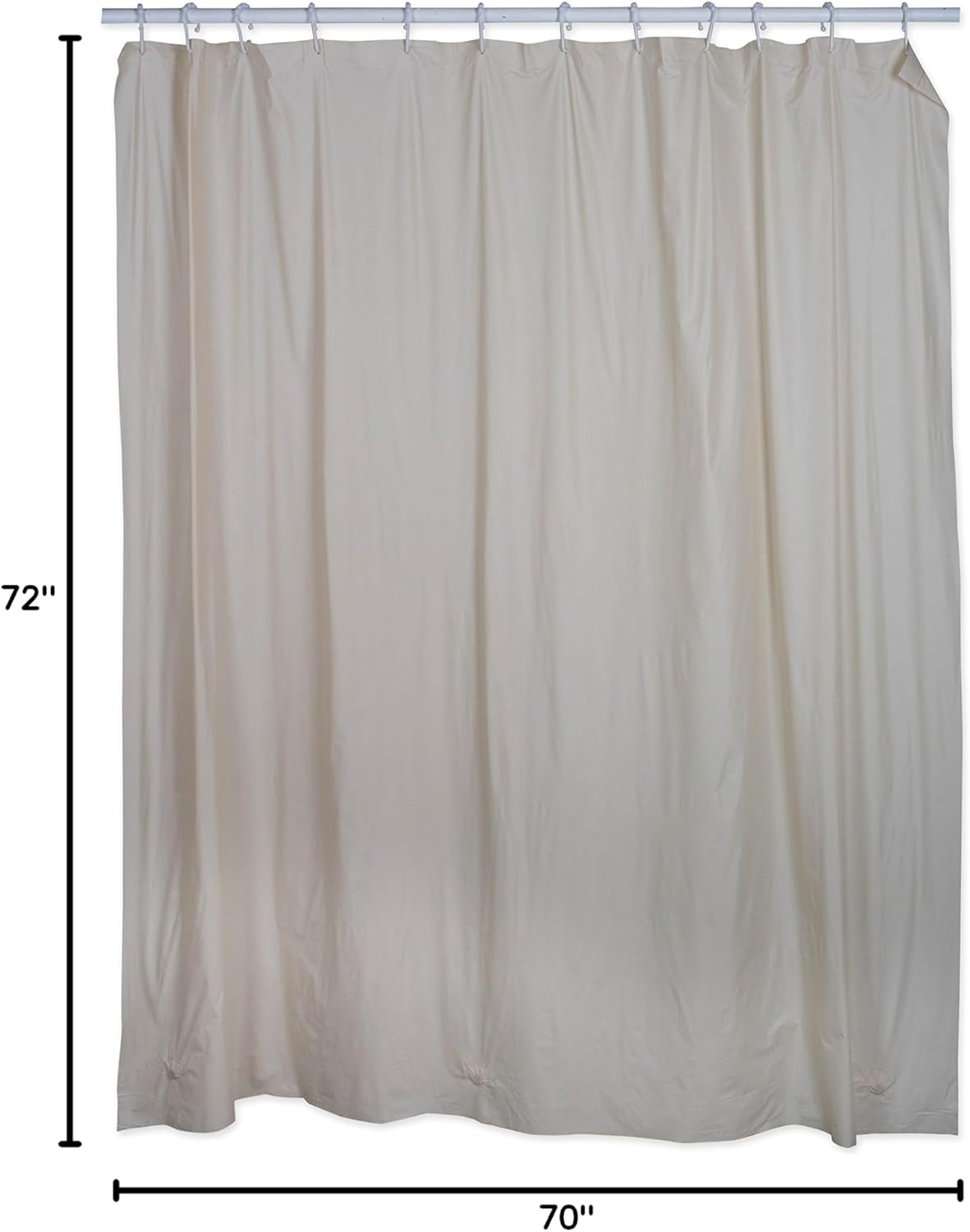 J&M Home Fashions Shower Curtain Liner - Bone, 70" x 72"-034137060569-LR-189075-5-LR eShop