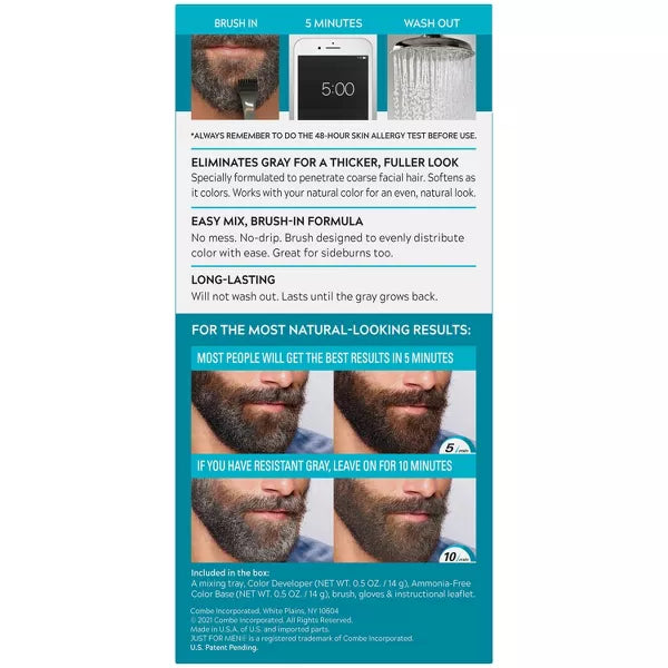 Just For Men Mustache & Beard Beard Coloring - Jet Black M-60-011509049063-LR-262958-6-LR eShop