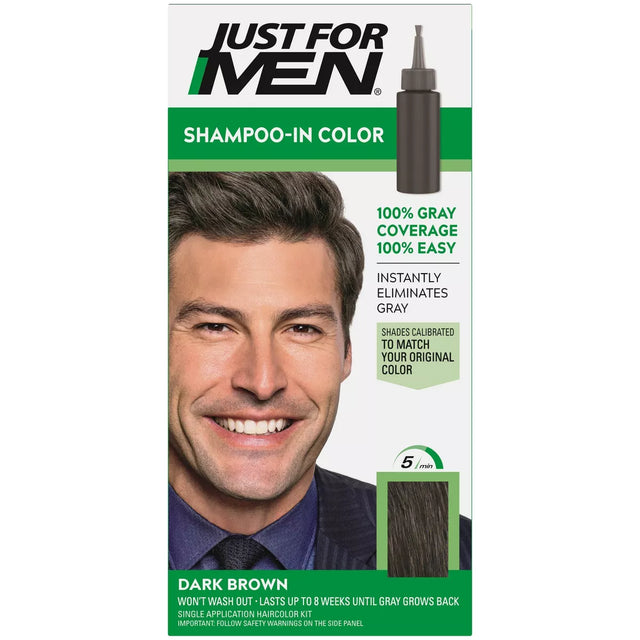 Just For Men Shampoo-In Hair Color For Men - Dark Brown H-45-011509049346-LR-262959-1-LR eShop