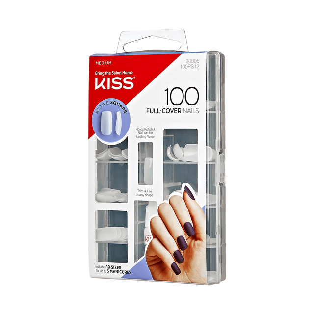 KISS 100 Full-Cover Nails - Active Square-731509200065-LR-170984-1-LR eShop
