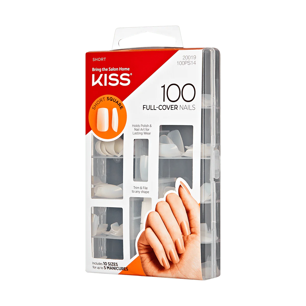 KISS 100 Full-Cover Nails - Short Square-731509200195-LR-170985-1-LR eShop
