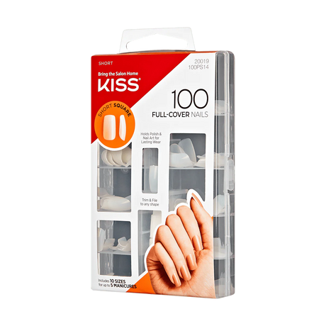 KISS 100 Full-Cover Nails - Short Square-731509200195-LR-170985-1-LR eShop