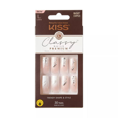 KISS Classy Premium Long Square Glue-On Fake Nails - Stunning!-731509865875-LR-346815-1-LR eShop
