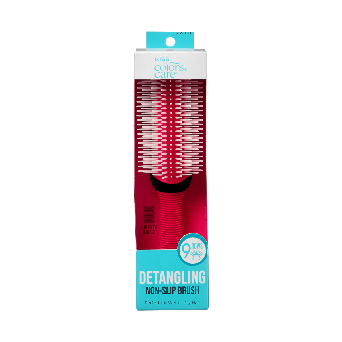 KISS Colors & Care Glide & Define Non-Slip 9 Row Detangling Brush-731509842029-LR-354835-1-LR eShop