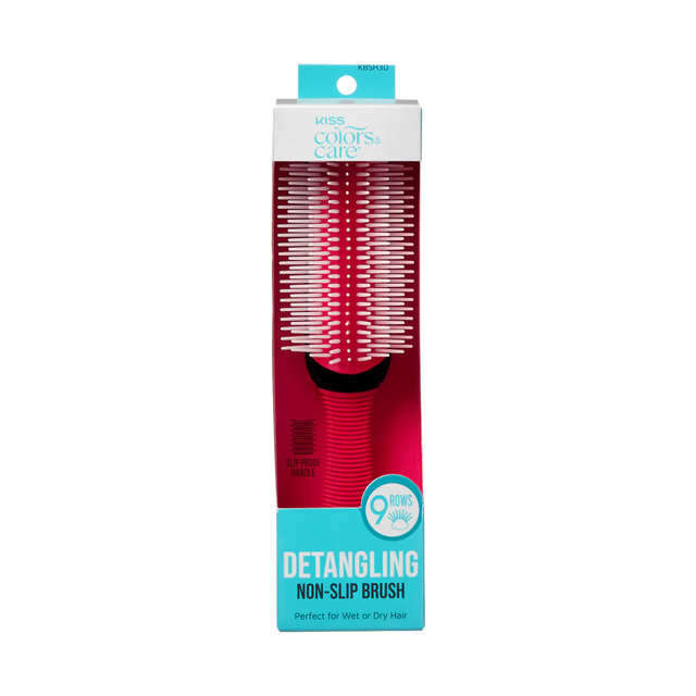 KISS Colors & Care Glide & Define Non-Slip 9 Row Detangling Brush-731509842029-LR-354835-1-LR eShop