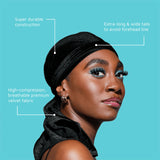 KISS Colors & Care Power Wave Luxe Durag, One size - Black Velvet-731509823073-LR-354827-4-LR eShop