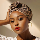 KISS Colors & Care Pre-Tied Top Knot Turban, One Size - Leopard-731509842210-LR-354843-3-LR eShop