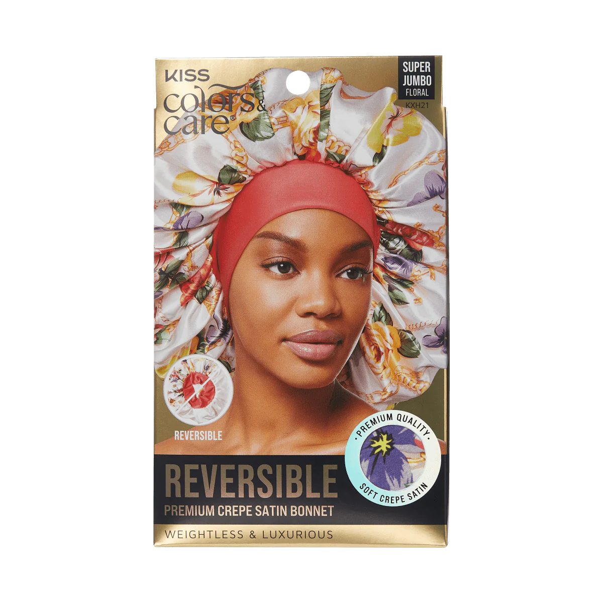 KISS Colors & Care Reversible Bonnet, Super Jumbo - Floral-731509894837-LR-354879-1-LR eShop