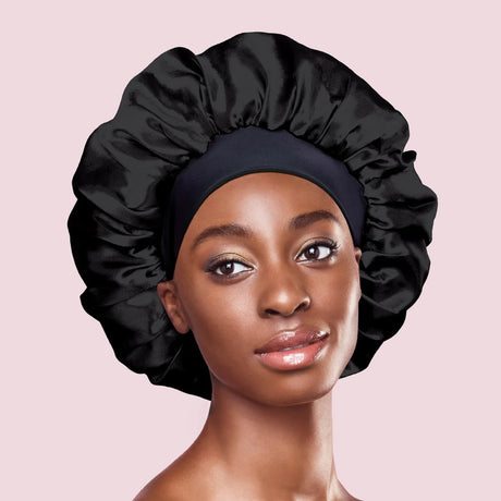 KISS Colors & Care Silky Satin Double Wear Cap, XL - Black-731509864663-LR-354855-2-LR eShop