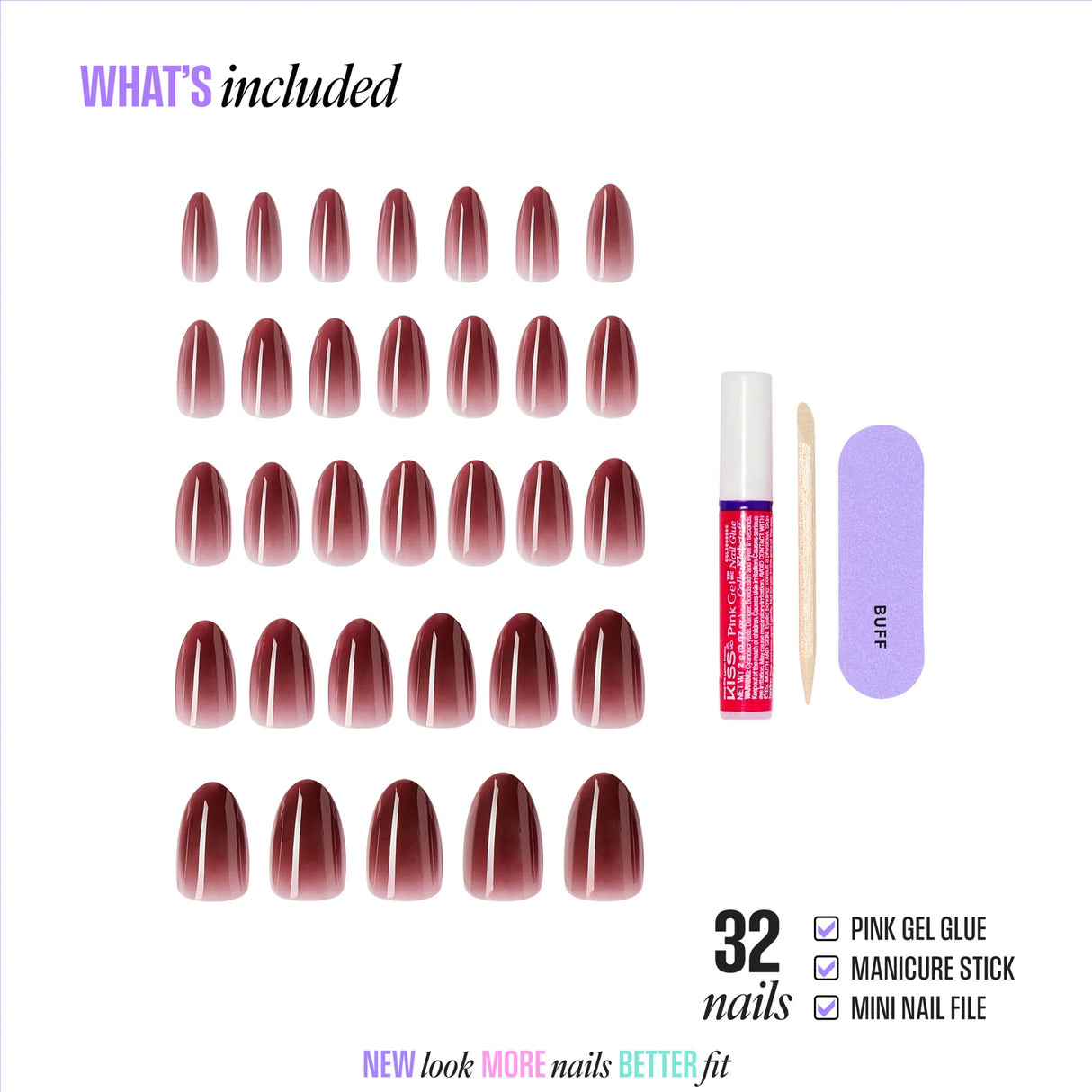 KISS Core Color Premium Faux Nails - Pinot Noir-731509225709-LR-359980-3-LR eShop