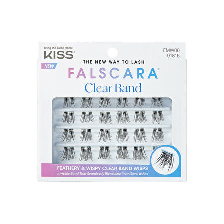 KISS FALSCARA Multipack Clear Band Individual Lashes - Feathery & Wispy Wisps, 24 count-731509918168-LR-352023-1-LR eShop