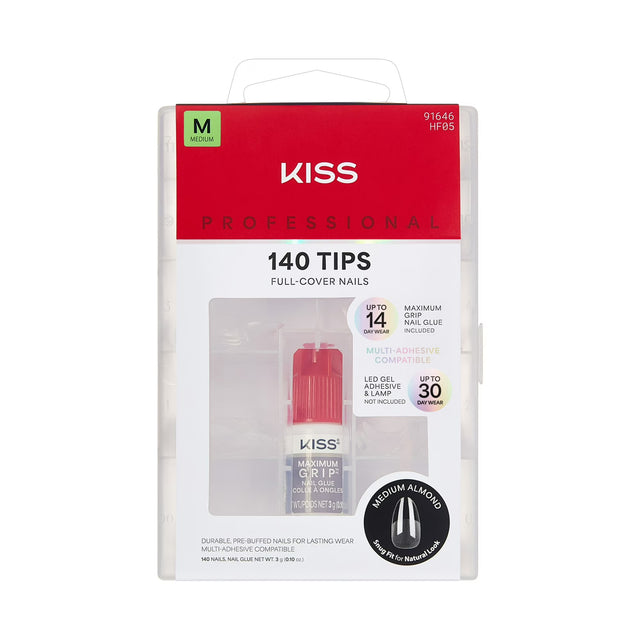 KISS Full Cover Natural Press On Nails - Unlimited, 140 count-731509916461-LR-360027-1-LR eShop