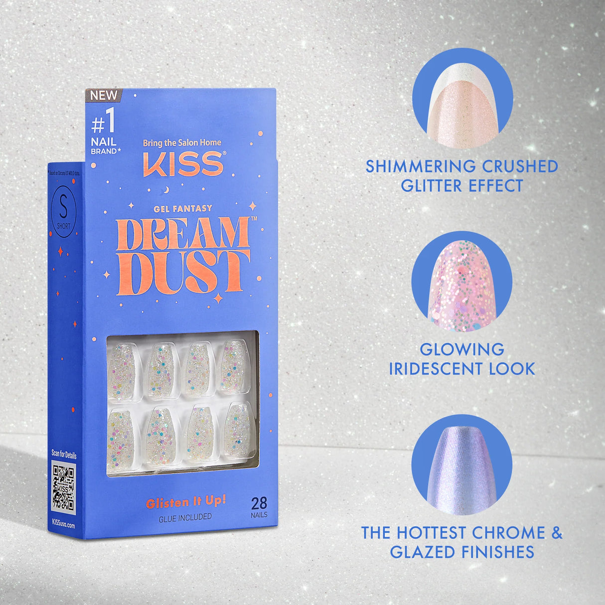 KISS Gel Fantasy Dreamdust Fake Nails - Silver Spoon-731509919783-LR-352036-8-LR eShop
