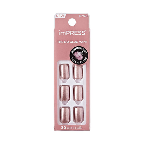 KISS imPRESS Color Press-On Fake Nails - Champagne Pink-731509837438-LR-338435-1-LR eShop