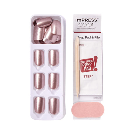 KISS imPRESS Color Press-On Fake Nails - Champagne Pink-731509837438-LR-338435-2-LR eShop