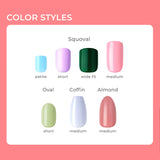 KISS imPRESS Color Press-On Fake Nails, Squoval Shaped - All Black-731509837599-LR-338451-8-LR eShop