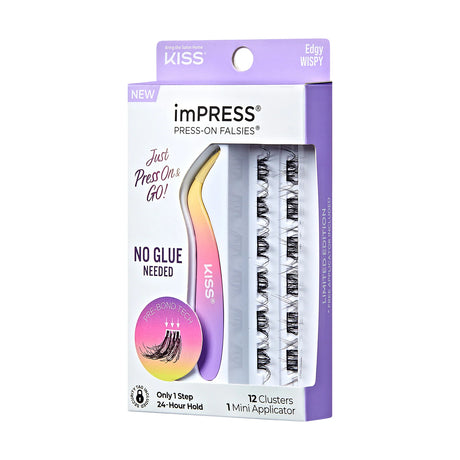 KISS imPRESS Falsies Individual Lashes With Mini Applicator -Edgy Wispy, 12 count-731509913163-LR-352047-1-LR eShop