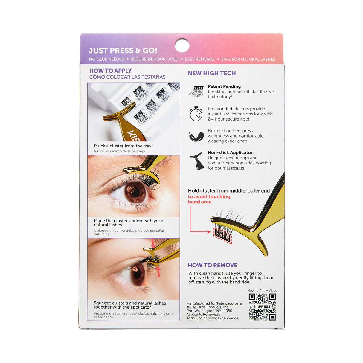 KISS Products imPRESS Press-On Self Adhesive Lashes - Voluminous, 20 count-731509881707-LR-346844-6-LR eShop