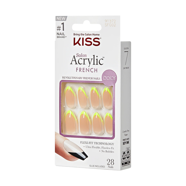 KISS Salon Acrylic French Color Fake Nails - Hype-731509913729-LR-351976-1-LR eShop