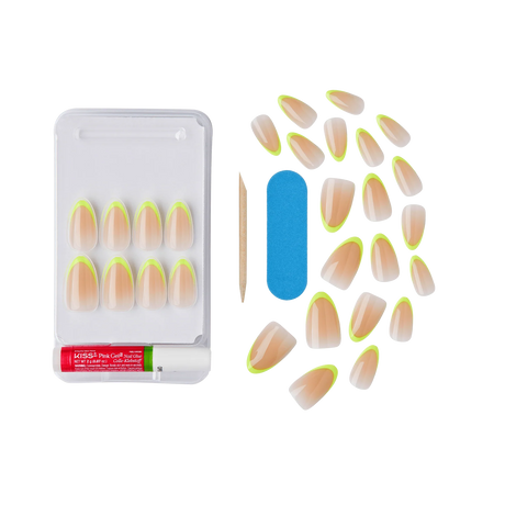 KISS Salon Acrylic French Color Fake Nails - Hype-731509913729-LR-351976-2-LR eShop