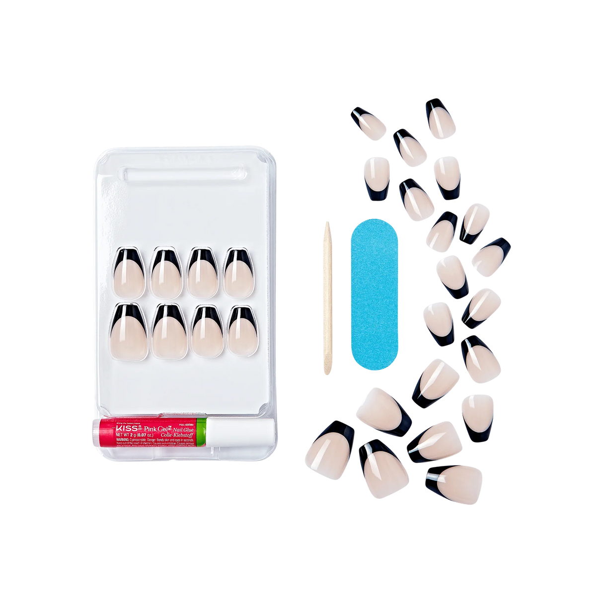 KISS Salon Acrylic French Fake Nails - Flame-731509913712-LR-352040-3-LR eShop