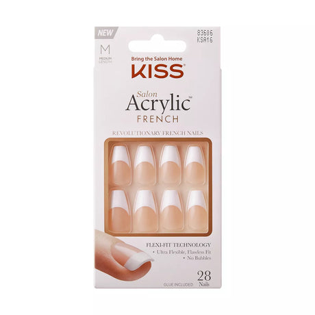 KISS Salon Acrylic Medium Coffin French Manicure Fake Nails Kit - Je T'aime-731509836066-LR-337818-1-LR eShop