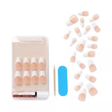 KISS Salon Acrylic Medium Coffin French Manicure Fake Nails Kit - Je T'aime-731509836066-LR-337818-3-LR eShop