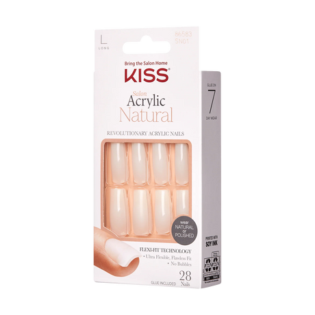 KISS Salon Acrylic Natural Fake Nails - Bareskinned-731509865837-LR-342708-1-LR eShop