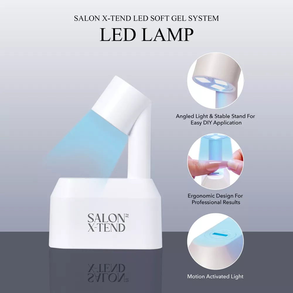 KISS Salon X-tend LED Soft Gel System Pure Fake Nails - Medium Oval French, 36 count-731509915853-LR-351985-7-LR eShop