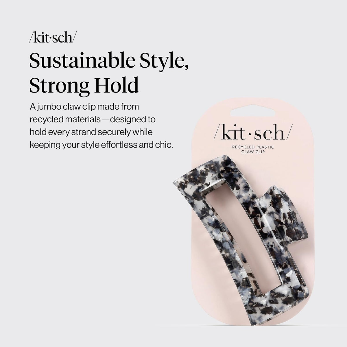 kitsch Jumbo Open Shaped Hair Clip for Women - Black-819677028190-LR-363797-2-LR eShop