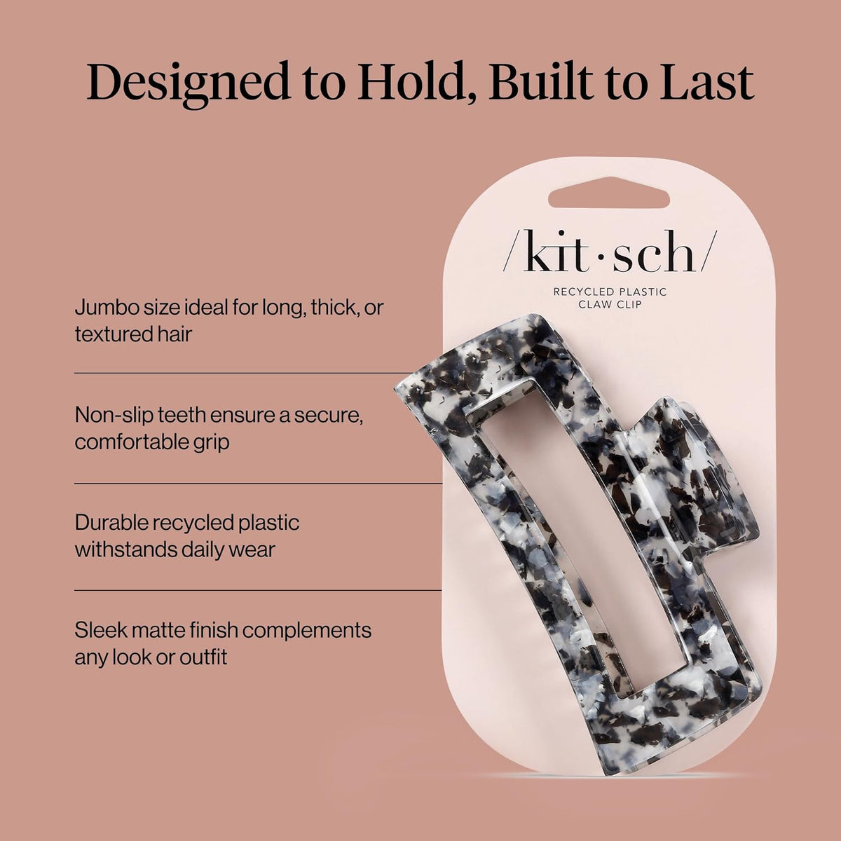 kitsch Jumbo Open Shaped Hair Clip for Women - Black-819677028190-LR-363797-5-LR eShop