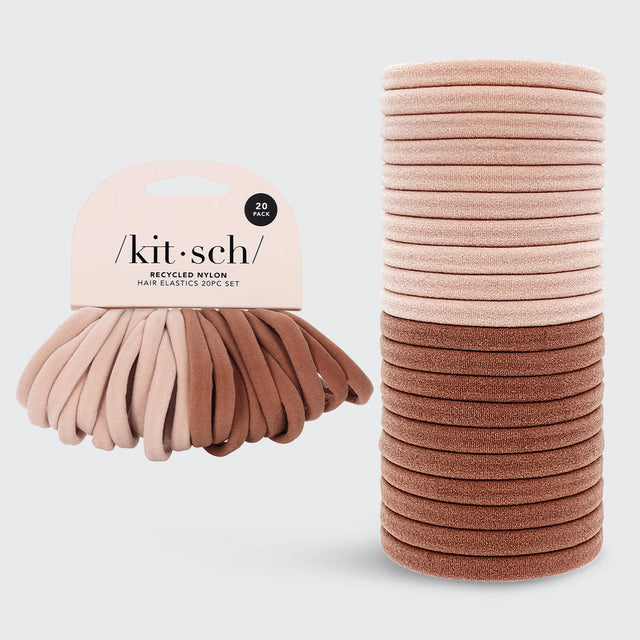 Kitsch Recycled Nylon Hair Elastics 20pc Set - Blush-819677025304-LR-362126-1-LR eShop