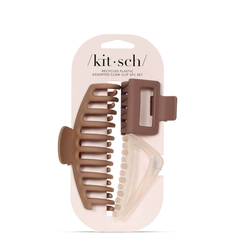 Kitsch Recycled Plastic Assorted Claw Clip - 3 Pack-810112560428-LR-350874-1-LR eShop