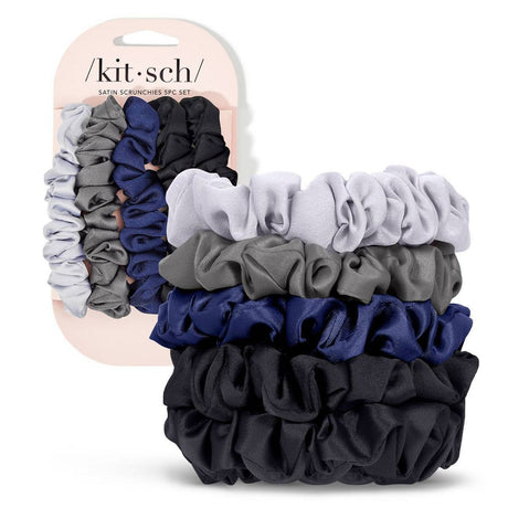 Kitsch Satin Petite Scrunchies - Midnight, 5 count-840455509679-LR-362141-2-LR eShop