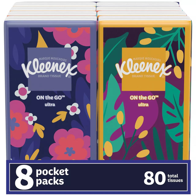 Kleenex On-the-Go 3-Ply Facial Tissue, 8 pack-036000119749-LR-262438-1-LR eShop